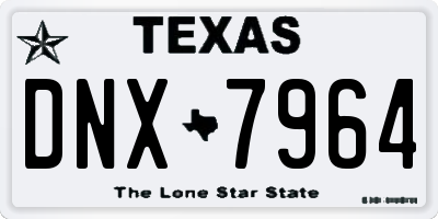 TX license plate DNX7964