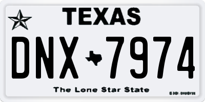 TX license plate DNX7974