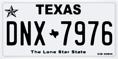 TX license plate DNX7976
