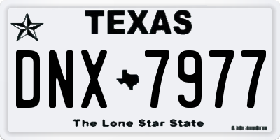 TX license plate DNX7977