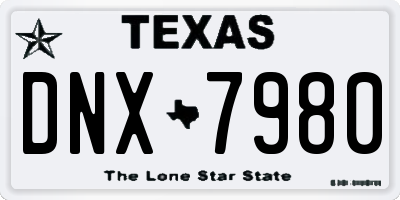 TX license plate DNX7980
