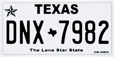 TX license plate DNX7982