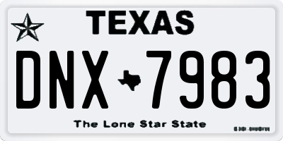 TX license plate DNX7983