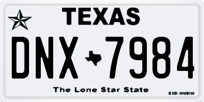 TX license plate DNX7984
