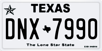 TX license plate DNX7990