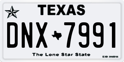 TX license plate DNX7991