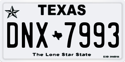 TX license plate DNX7993