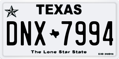 TX license plate DNX7994