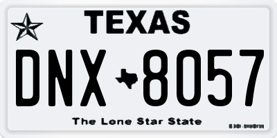 TX license plate DNX8057