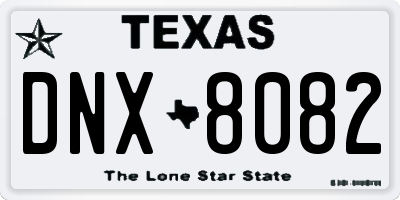 TX license plate DNX8082