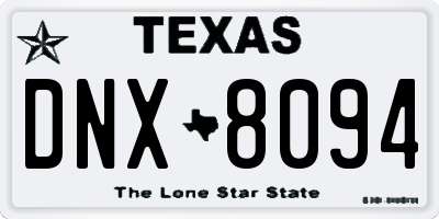 TX license plate DNX8094