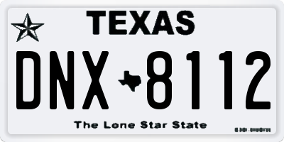 TX license plate DNX8112