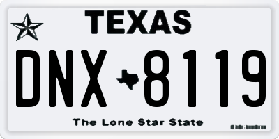 TX license plate DNX8119