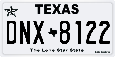 TX license plate DNX8122