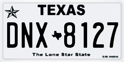 TX license plate DNX8127