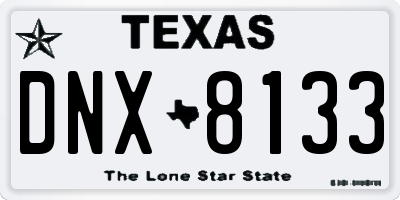 TX license plate DNX8133