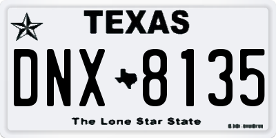 TX license plate DNX8135