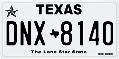 TX license plate DNX8140