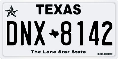 TX license plate DNX8142