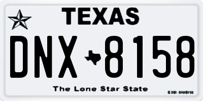 TX license plate DNX8158