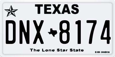TX license plate DNX8174