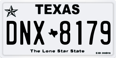 TX license plate DNX8179