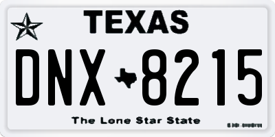 TX license plate DNX8215
