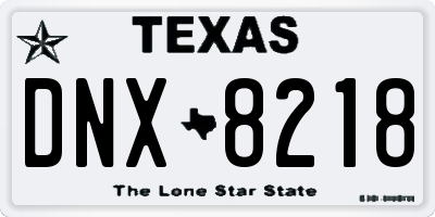 TX license plate DNX8218