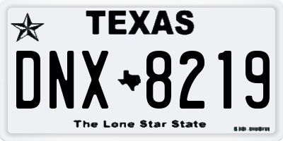 TX license plate DNX8219