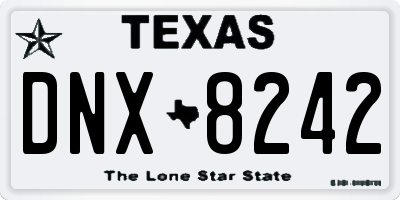 TX license plate DNX8242