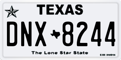 TX license plate DNX8244