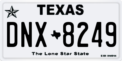 TX license plate DNX8249