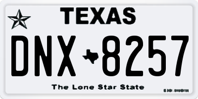 TX license plate DNX8257
