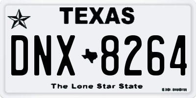 TX license plate DNX8264