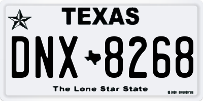 TX license plate DNX8268