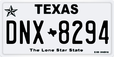 TX license plate DNX8294