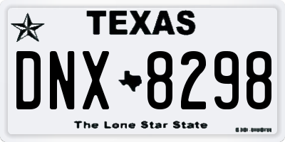 TX license plate DNX8298