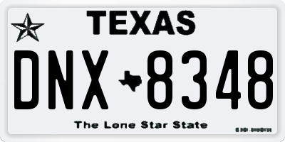TX license plate DNX8348