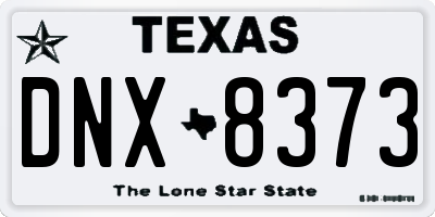TX license plate DNX8373