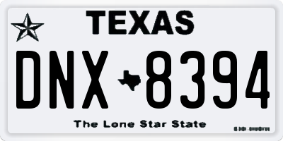 TX license plate DNX8394