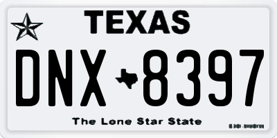 TX license plate DNX8397