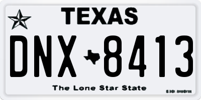 TX license plate DNX8413