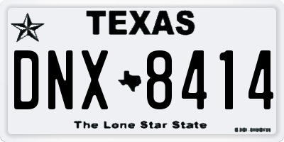 TX license plate DNX8414