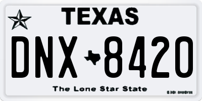 TX license plate DNX8420