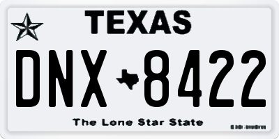 TX license plate DNX8422
