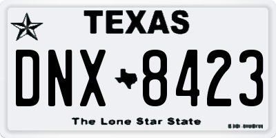 TX license plate DNX8423
