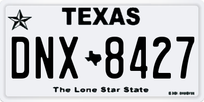 TX license plate DNX8427