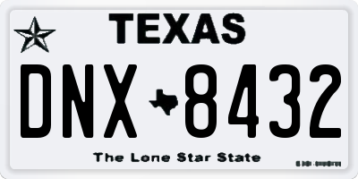TX license plate DNX8432