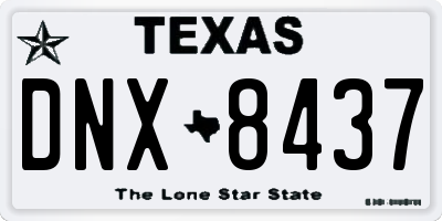 TX license plate DNX8437