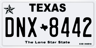 TX license plate DNX8442